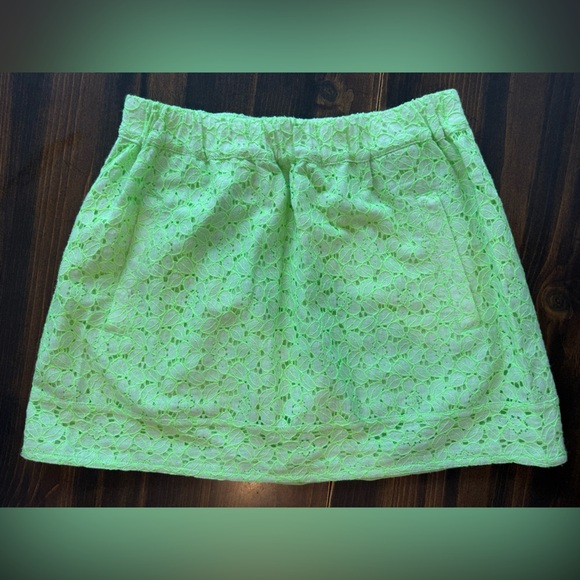 J. Crew Neon Green Lace Skirt XXS - Picture 1 of 5